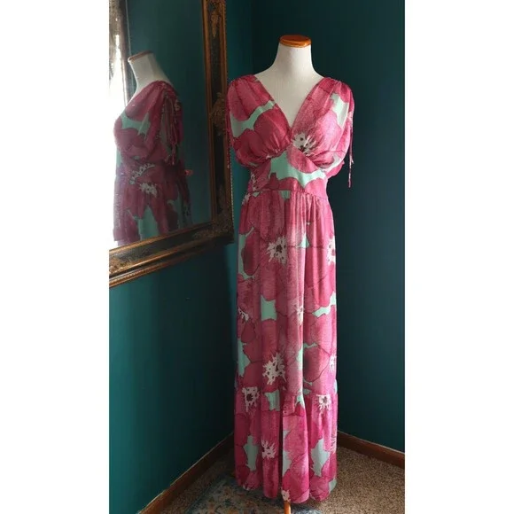 NWT Anthropologie Hutch Yael Sleeveless Maxi Dress Colorful Floral Boho XL - Picture 1 of 16